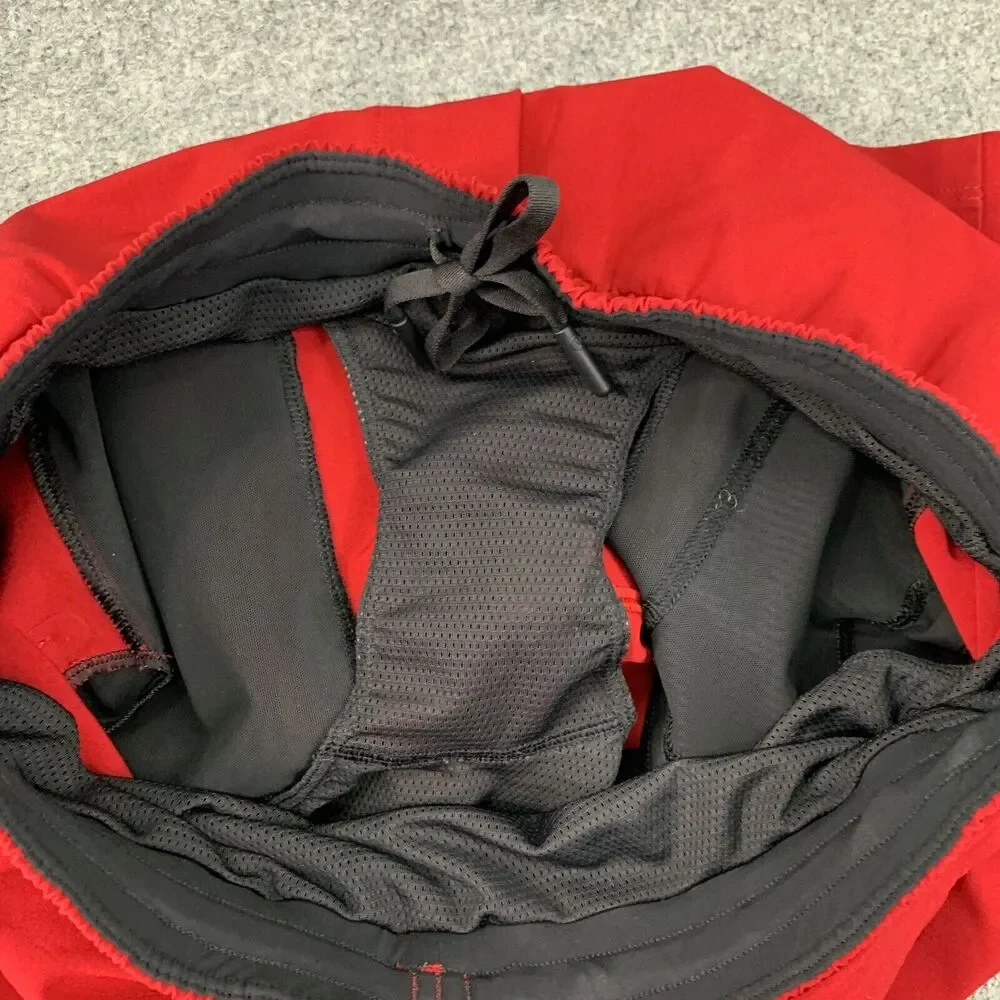 Lululemon Swim Shorts Mens S Small‎ Ruby Red Channel Cross Brief Lined Trunks
